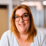 Photo of Claire in our office square for web